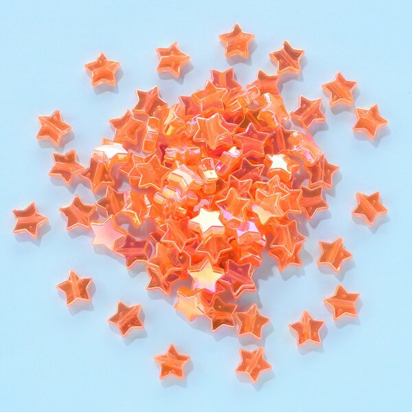 

100pcs Star Jewelry Accessory, Orange