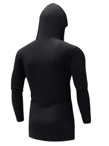 Manfinity Homme Men Open Front Hooded Cardigan - Black - View 2