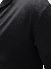 Manfinity Homme Men Open Front Hooded Cardigan - Black - View 3