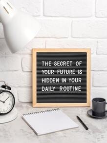 1pc Felt Letter Board, 10x10in Changeable Letter Board with Letters White 300 Piece - Felt Message Board, Oak Frame Wooden Letter Board for Baby Announcements, Milestones, Office Decor & More (Light Pink) - Multicolor - View 2