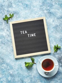 1pc Felt Letter Board, 10x10in Changeable Letter Board with Letters White 300 Piece - Felt Message Board, Oak Frame Wooden Letter Board for Baby Announcements, Milestones, Office Decor & More (Light Pink) - Multicolor - View 10