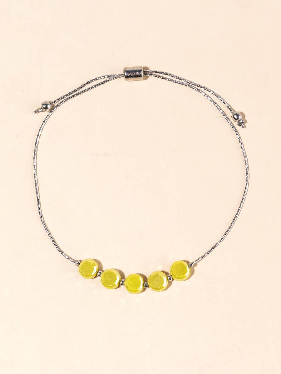 Pulsera con diseño de cristal - Amarillo - Ver 1