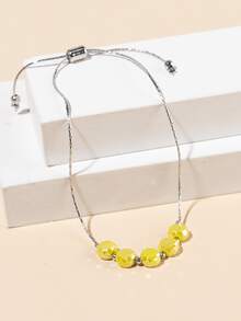 Pulsera con diseño de cristal - Amarillo - Ver 2