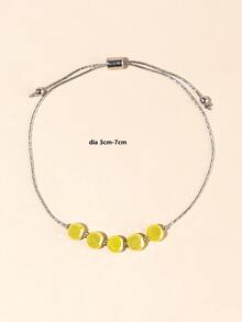 Pulsera con diseño de cristal - Amarillo - Ver 3