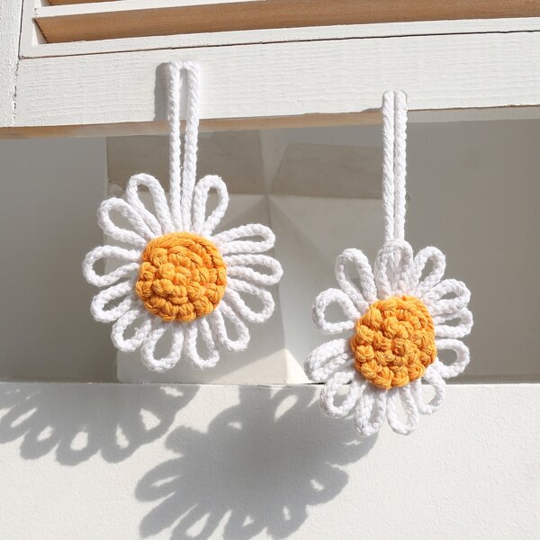 

2pcs Flower Wall Hanging, Multicolor