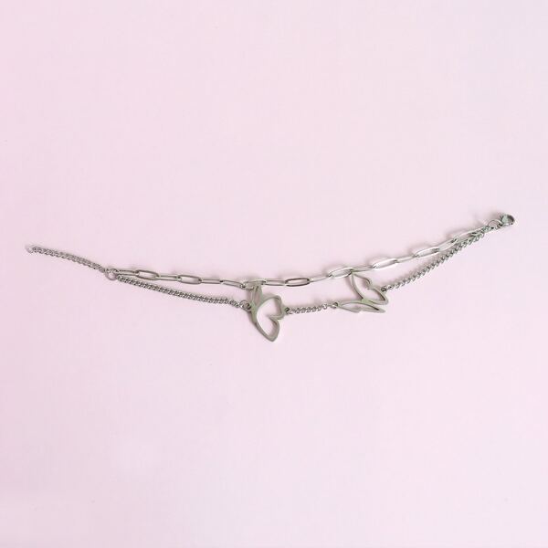 

Butterfly Decor Bracelet, Silver