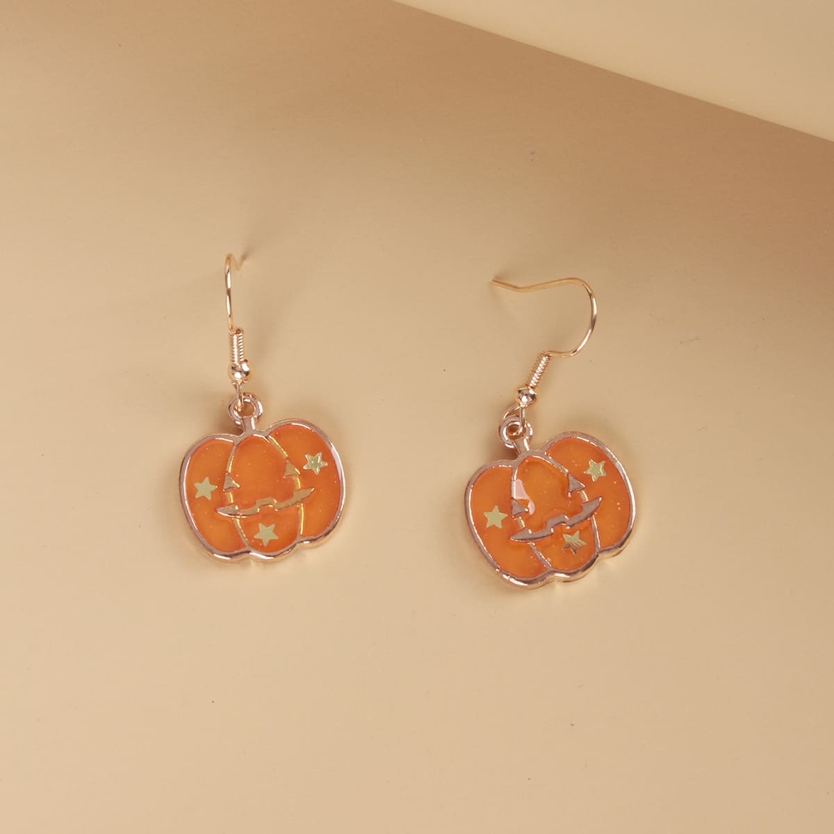 

Halloween Pumpkin Drop Earrings, Orange