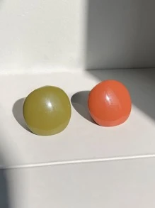 2pcs Geo Resin Ring - Multicolor - View 2