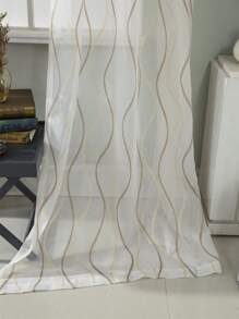 Rèm bảng đơn in sóng - trắng - Xem 2