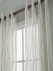 Rèm bảng đơn in sóng - trắng - Xem 3