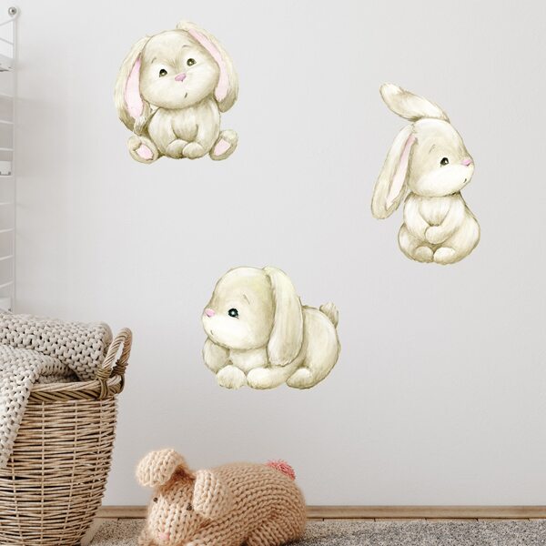 

Rabbit Print Wall Sticker, Multicolor