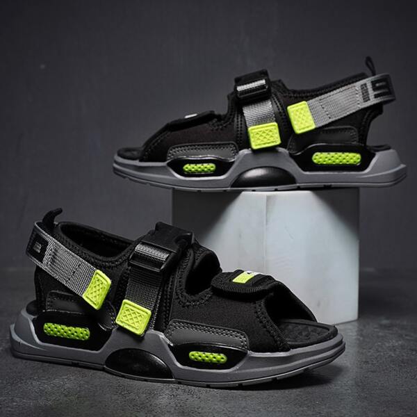 

Boys Buckle Decor Sports Sandals, Multicolor