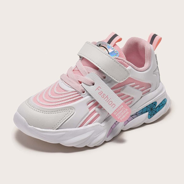 

Girls Letter Graphic Velcro Strap Sneakers, Multicolor