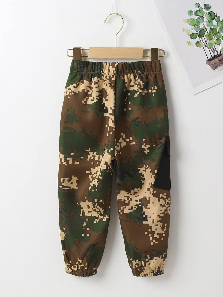 Toddler Boys Camo Print Carrot Pants - Multicolor - View 2