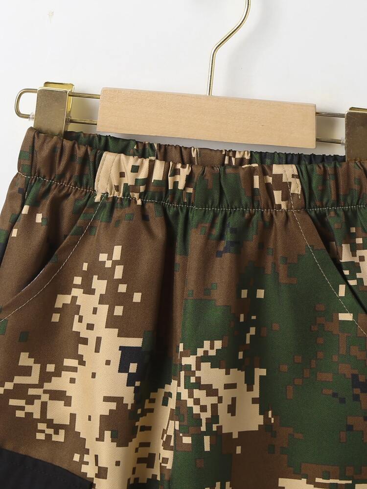 Toddler Boys Camo Print Carrot Pants - Multicolor - View 3