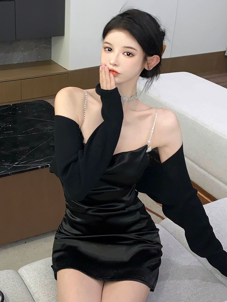 unicolor Bolero Cárdigan - Negro - Añade 6