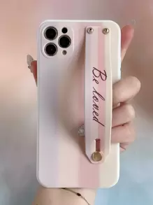 Hộp đựng điện thoại màu khối có giá đỡ dây đeo cổ tay - Nhiều màu - Xem 1