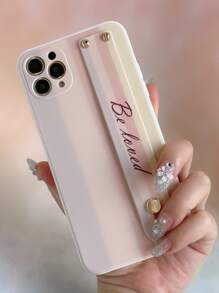 Hộp đựng điện thoại màu khối có giá đỡ dây đeo cổ tay - Nhiều màu - Xem 2