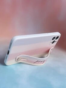 Hộp đựng điện thoại màu khối có giá đỡ dây đeo cổ tay - Nhiều màu - Xem 3