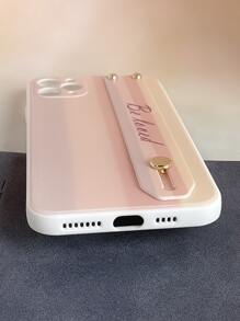 Hộp đựng điện thoại màu khối có giá đỡ dây đeo cổ tay - Nhiều màu - Xem 5