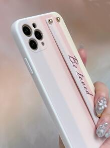 Hộp đựng điện thoại màu khối có giá đỡ dây đeo cổ tay - Nhiều màu - Xem 6