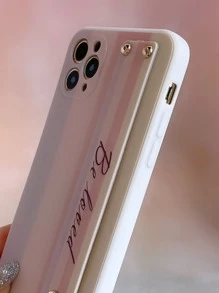 Hộp đựng điện thoại màu khối có giá đỡ dây đeo cổ tay - Nhiều màu - Xem 7