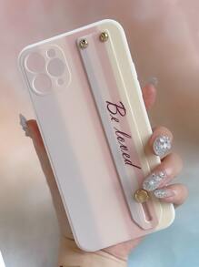 Hộp đựng điện thoại màu khối có giá đỡ dây đeo cổ tay - Nhiều màu - Xem 8