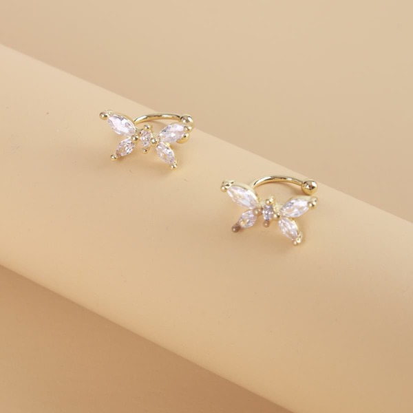 

Rhinestone Butterfly Decor Earrings, Multicolor