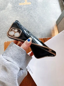 Heart Pattern Phone Case - Black - View 3
