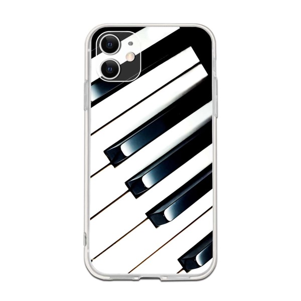 

Piano Pattern Phone Case, Black and white
