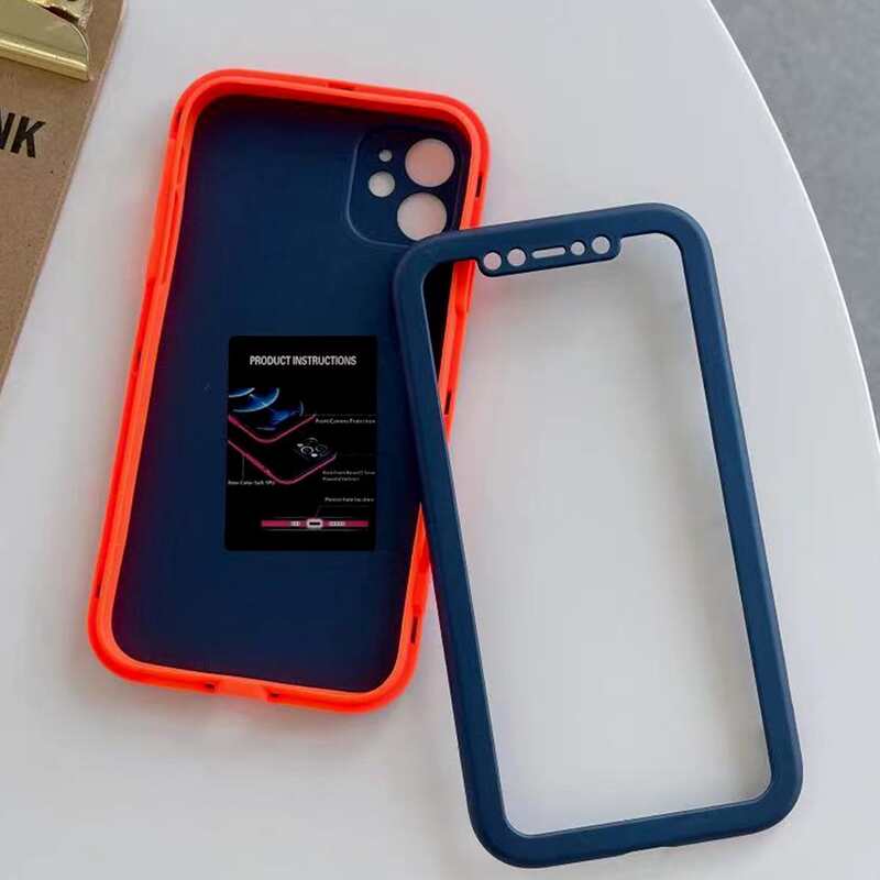 

Contrast Frame Phone Case, Multicolor