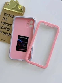Two Tone Contrast Frame Phone Case - Multicolor - View 1
