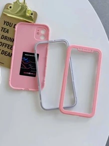 Two Tone Contrast Frame Phone Case - Multicolor - View 4