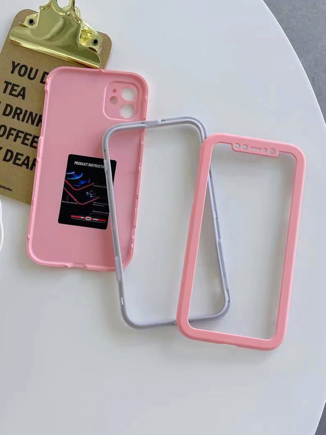 Two Tone Contrast Frame Phone Case - Multicolor - View 4