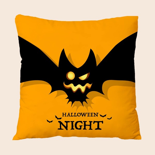 

Halloween Bat Cushion Cover Without Filler, Orange