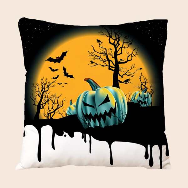 

Halloween Pumpkin Cushion Cover Without Filler, Multicolor