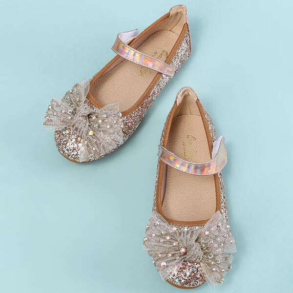 

Toddler Girls Allover Glitter Decor Flats, Gold