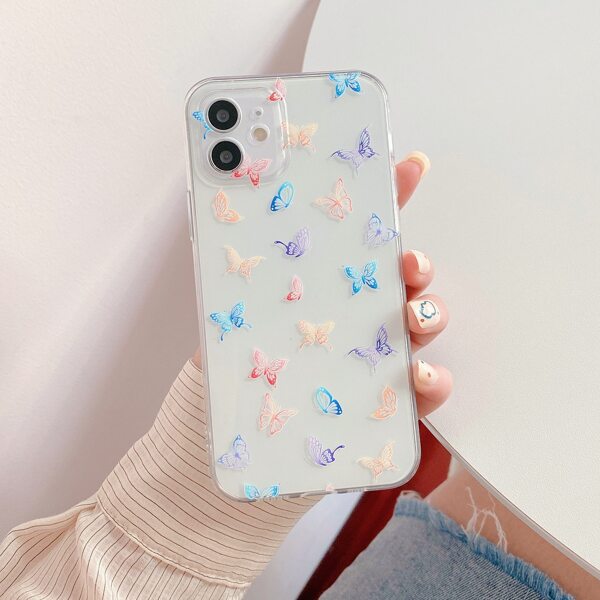 

Butterfly Painted Clear Phone Case, Multicolor