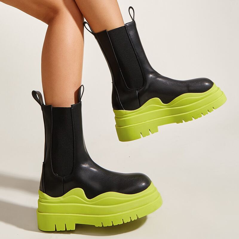 

Two Tone Chelsea Boots, Black