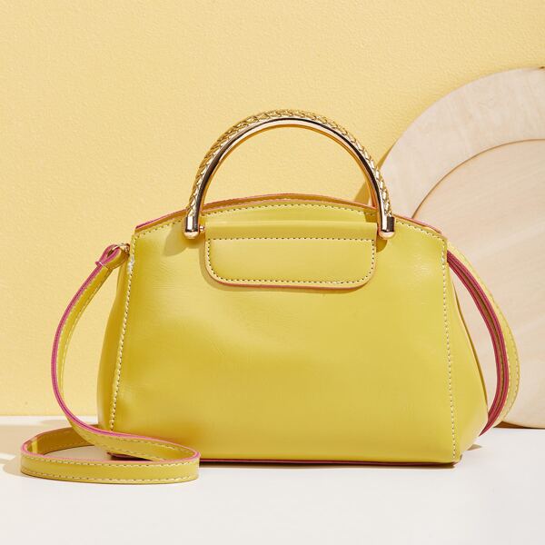 

Minimalist Satchel Bag, Yellow