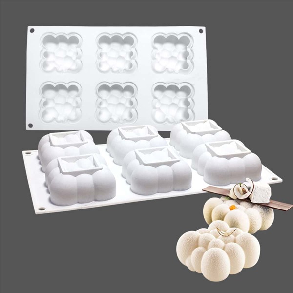 

1pc 6 Grid Baking Mold, White