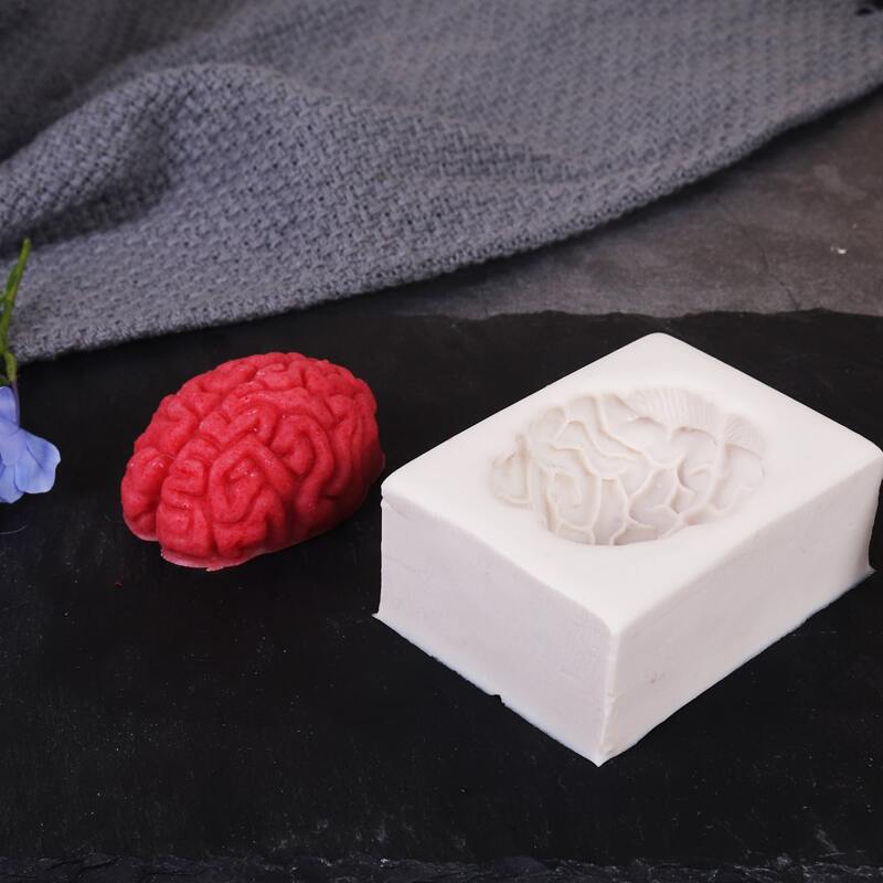 

1pc Brain Design Baking Mold, White