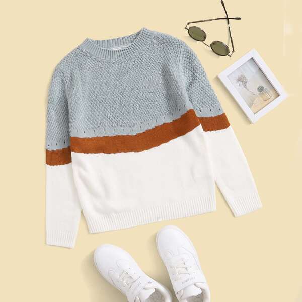 

Boys Cut And Sew Sweater, Multicolor
