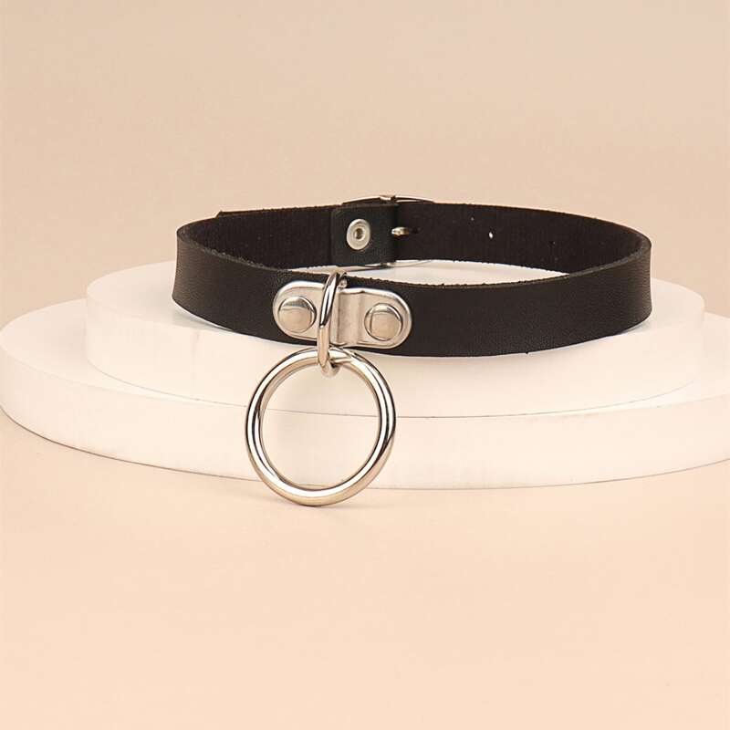

Ring Decor Choker, Black