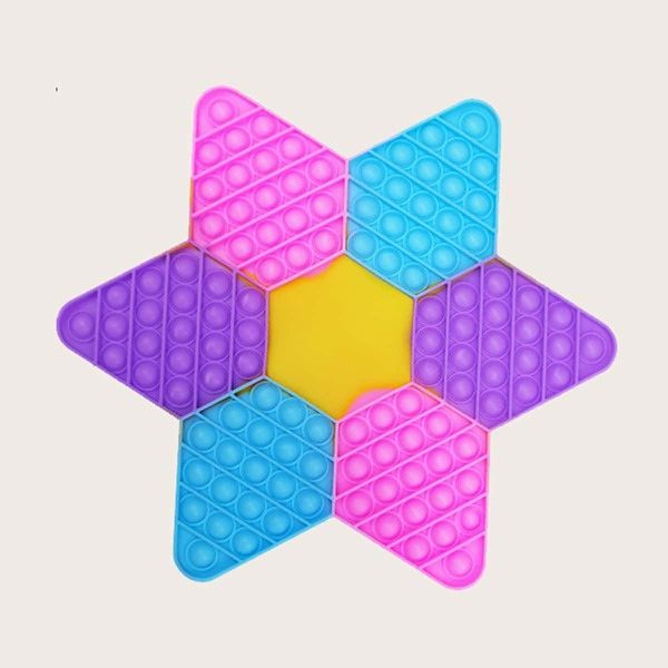 

1pc Star Shaped Push Pop Bubble, Multicolor