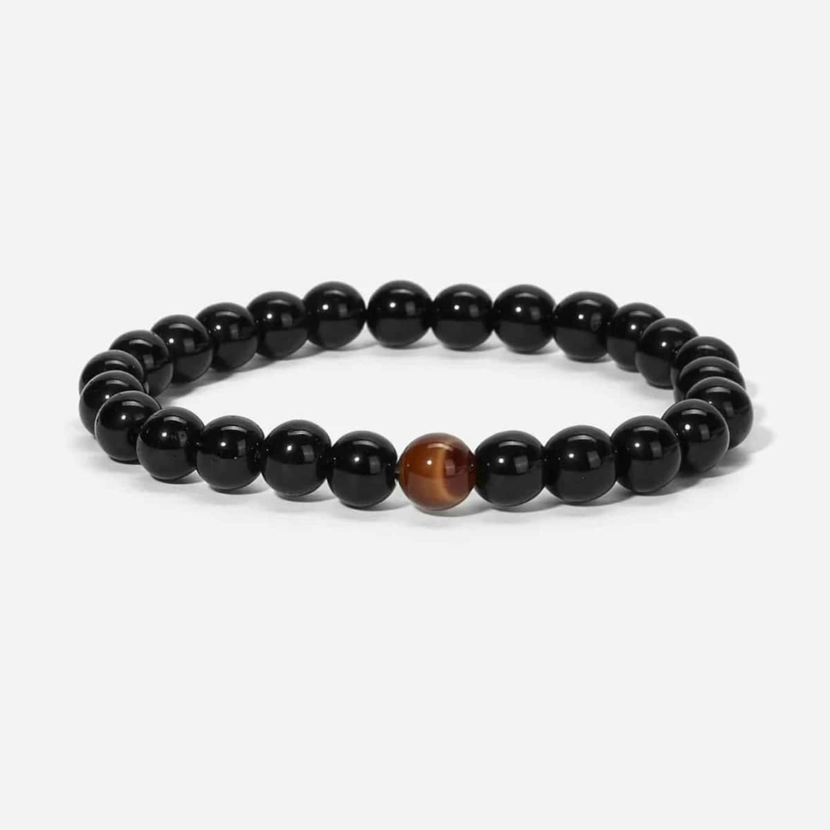

Guys Beaded Design Bracelet, Black