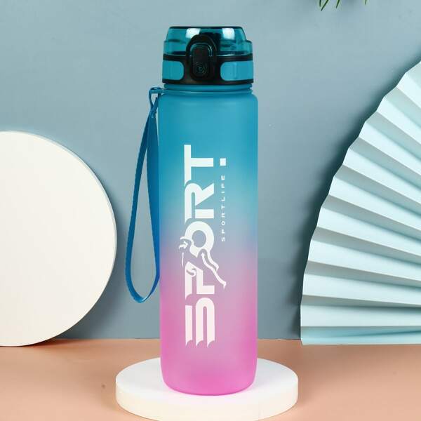 

1pc Gradient Color Water Bottle, Multicolor