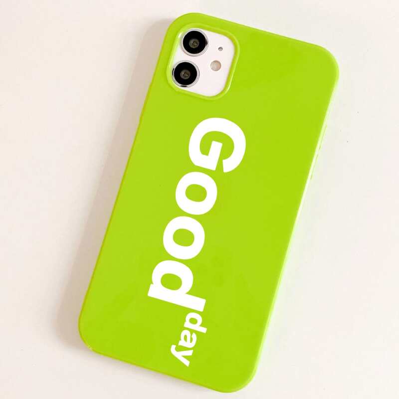

Letter Graphic Phone Case, Green
