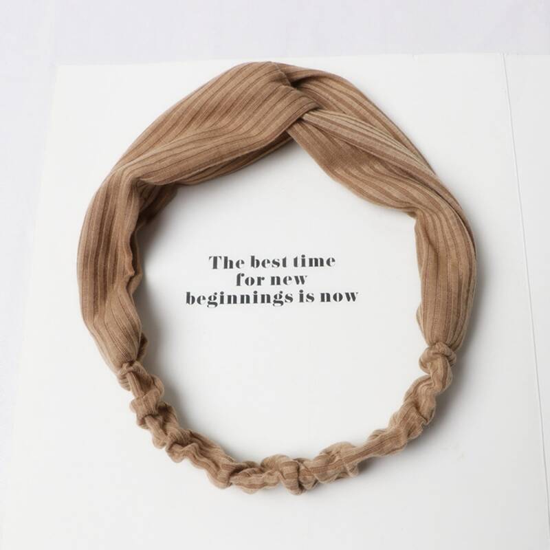 

1pc Plain Hair Band, Khaki