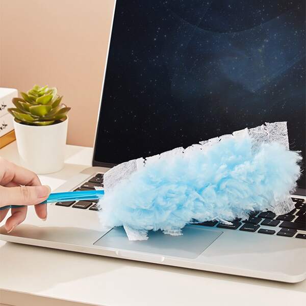 

1pc Dust Brush & 3pcs Non-woven Fabric, Blue